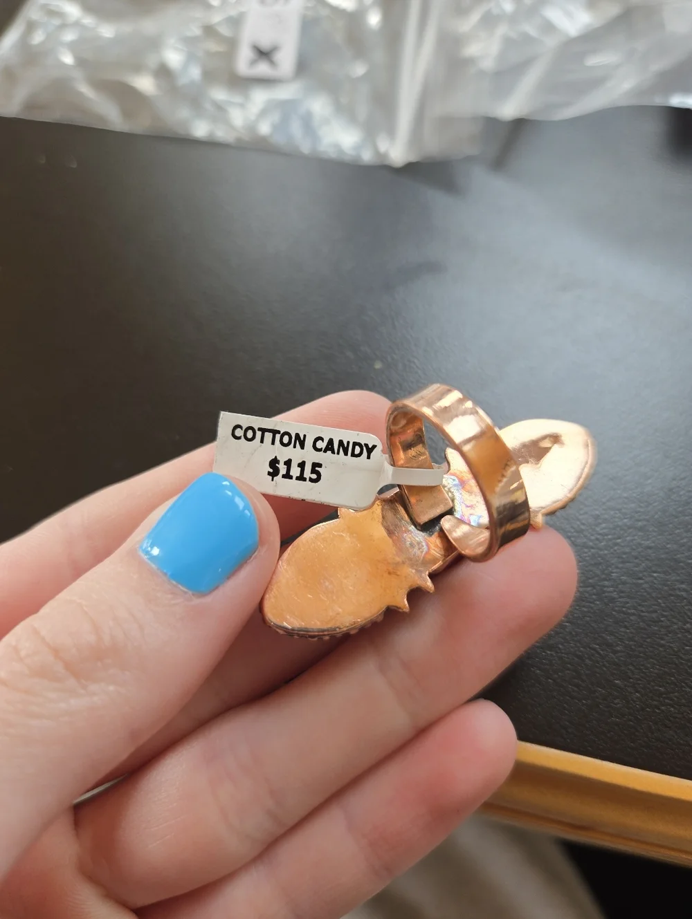 Cotton Candy Turquoise Copper Ring